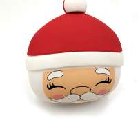 Wholesale quality cute Santa silicone coin purse silicone pouch