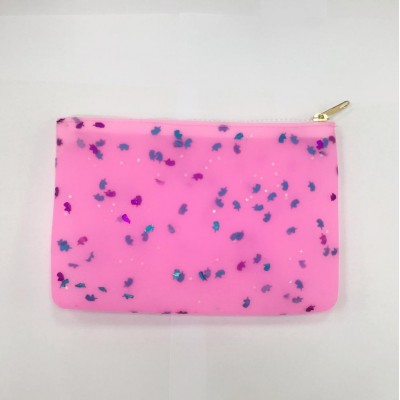 Pink odorless silicone handbag silicon purse wallet